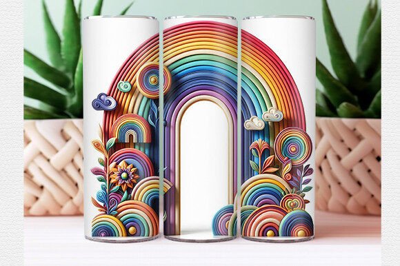 Download Rainbow Tumbler Wrap - Premium Resources
