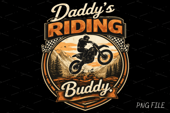 Download Dirt Bike Dad Riding Buddy PNG - Premium Bundle