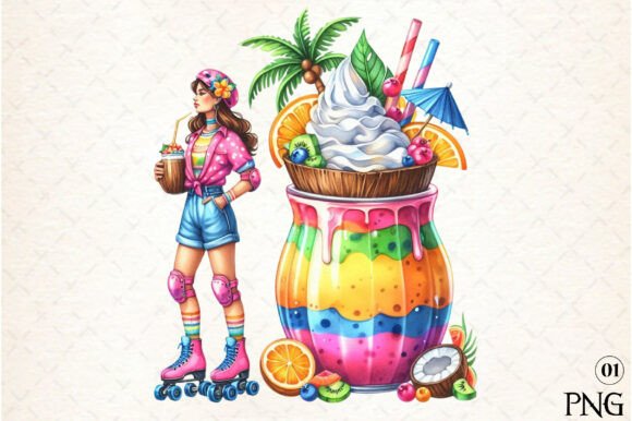 Download Watercolor Summer Coconut Sublimation - Coconut sublimation Collection